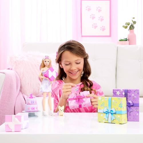 Barbie Cadeau Surprise Coffret poupée et Accessoires JFG70 pour Filles en Occasions Spéciales - Jouets Éducatifs et Amus