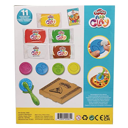 Play-Doh Salon de pizza Air Clay - Modèle Éducatif pour Enfants - Activités familiales - Forme LayoutInflater - Taille 9