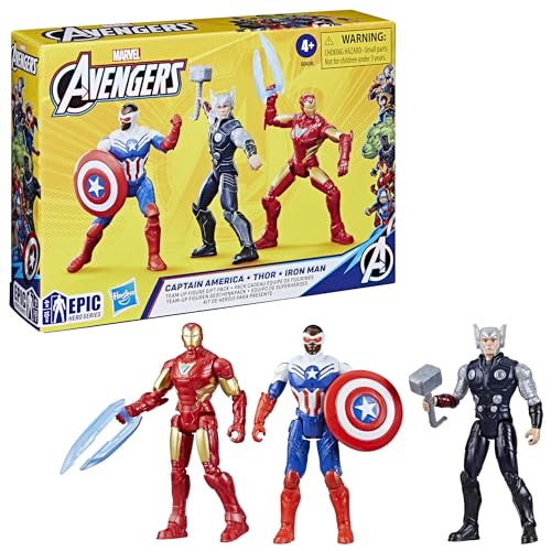 Avengers Epic Hero Series Jouets de Super-héros Pack Cadeau Équipe Figurines 10 cm Enfants Jouets Scenes Familiales