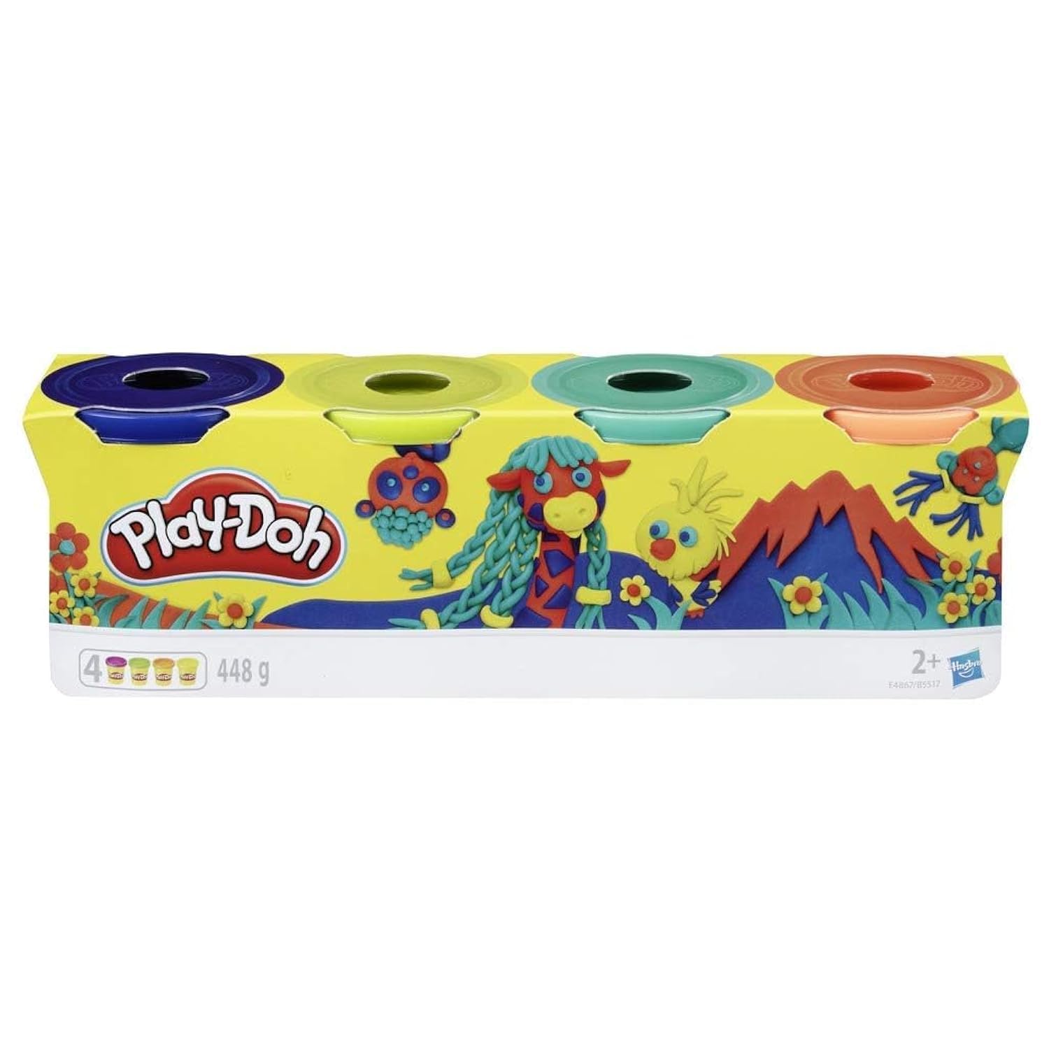 Play-Doh Pack de 4 Pots de Pâte à Modeler 112 g Couleurs Nature Loisirs Créatifs pour Enfants Filles et Garçons Activité