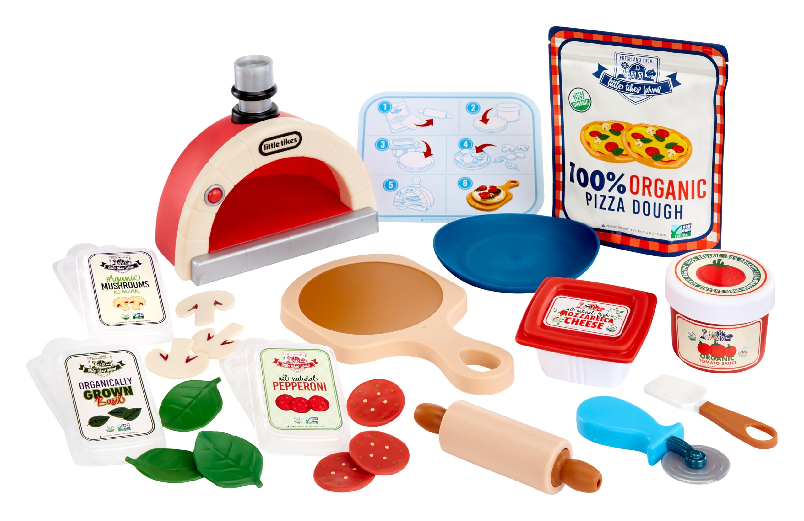 Jeux Little Tikes Creative Chefs Pizza Kit - Sable Spécial Make-It Mix, 22 Accessoires, Pour Enfants de 3 Ans et Plus - 