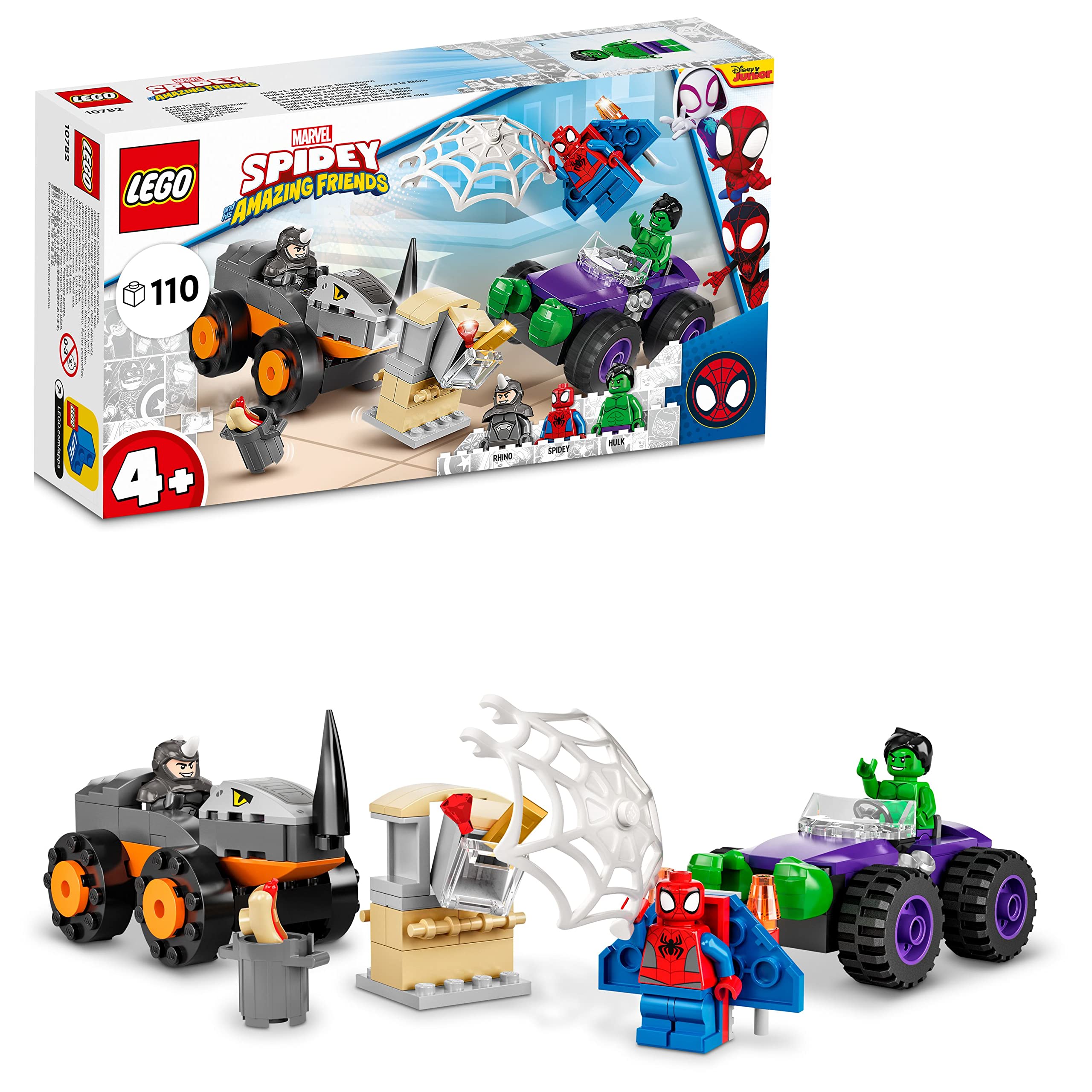 LEGO 10782 Marvel Spidey et Ses Amis Extraordinaires Le Combat des Camions, Pour Enfants +4 Ans, Jouet Éducatif et Amusa